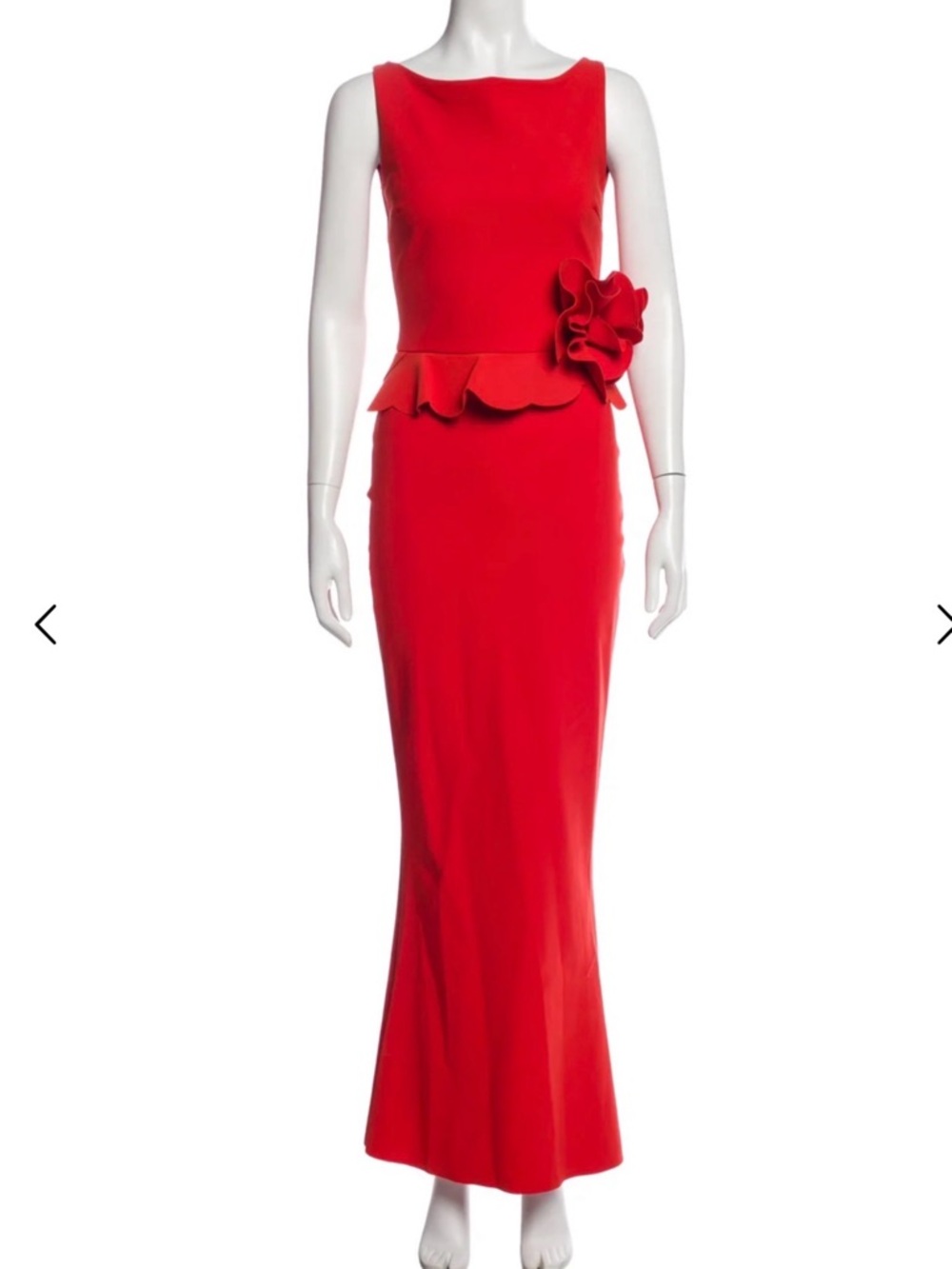 Chiara Boni Vibrant Orange Draped Gown Dress
